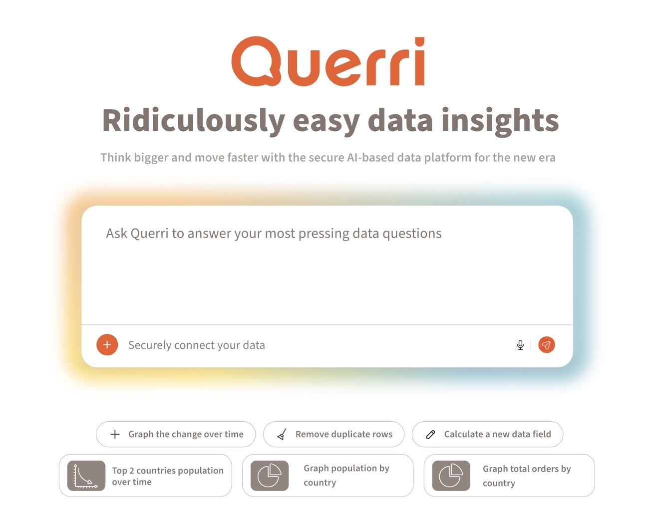 Querri Home Screen Querri Home Screen
